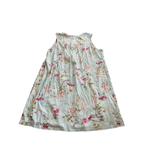 Miss Elaine Women's Multicolor Sleeveless Crew Neck Floral Top Size Large - Picture 7 of 7